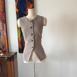 Wilfred Taupe Button-Up Vest